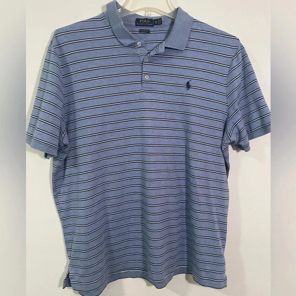 Polo Ralph Lauren Blue Striped Shirt, Size XL Classic fit